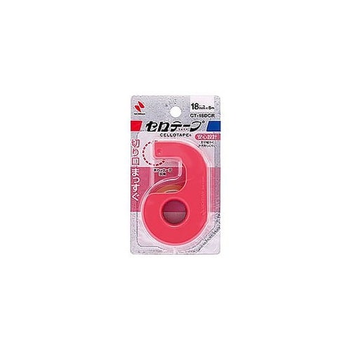 セロテープ小巻カッター付 18mm レッ