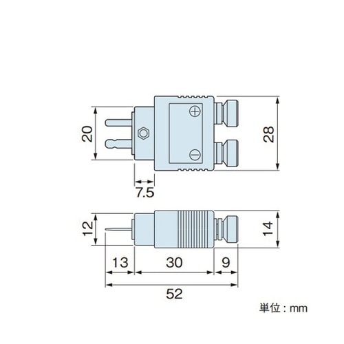 端子アダプタ 熱電対用 K用 YC507