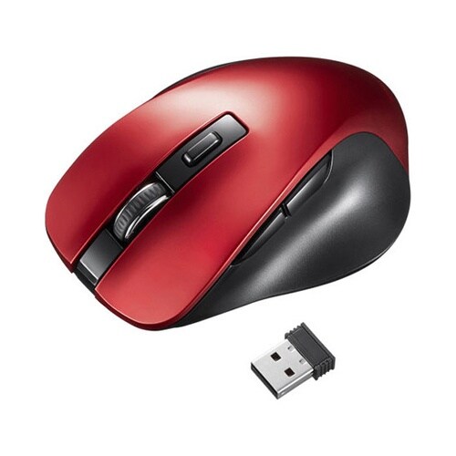 ワイヤレスブルーLEDマウス(5ボタン)