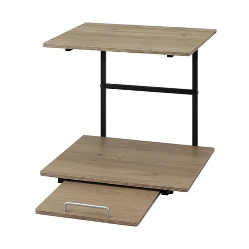 冷蔵庫上ラック ブラック/アッシュブラウ