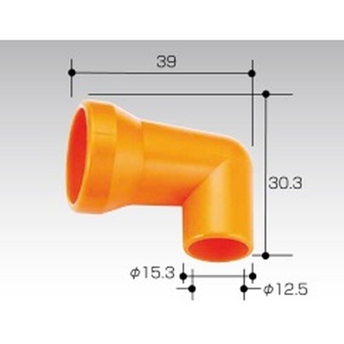 クーラントシステム1/2 90°L型ノズル1/2