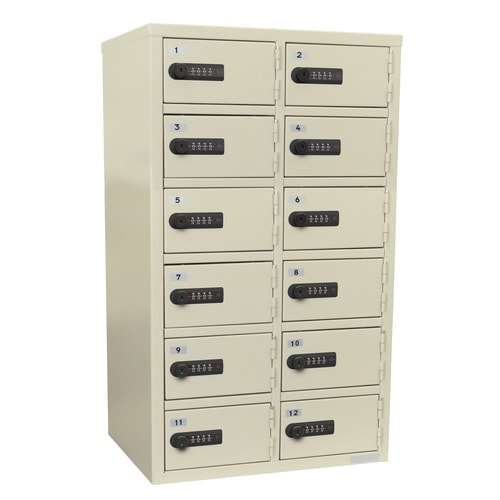 LKロッカー2列6段 12人用 アイボリー