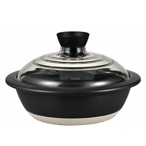 ハリオ フタがガラスの土鍋 8号 ガス火専用