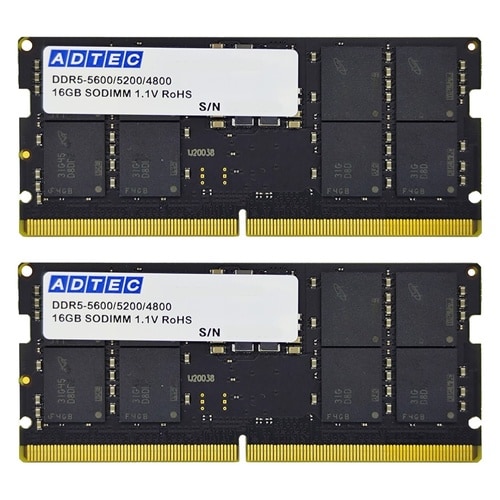 DDR5−5600 SODIMM 16GBx2枚
