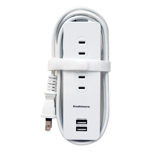 電源タップAC4 USBA2 3A 1.2m