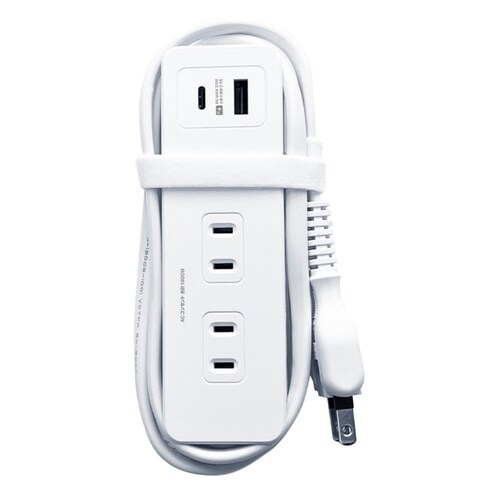 電源タップAC4 USBA+C PD20W 1m