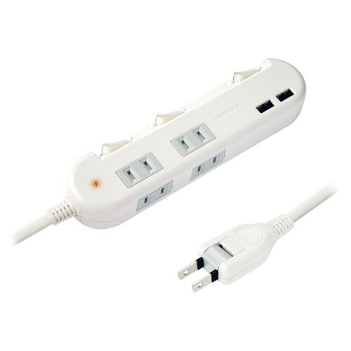 4AC−2USB−3.4A SW 1.5m 雷