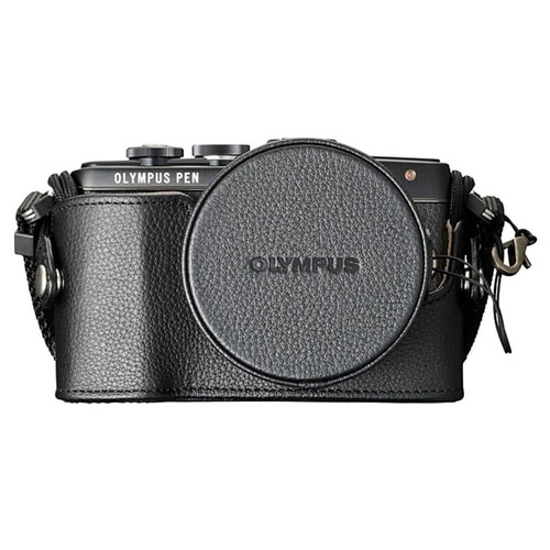 14−42EZ専用本革レンズジャケット 黒