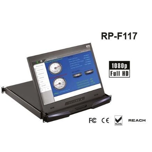 1U 17インチ フルHD LCDモニタードロアー