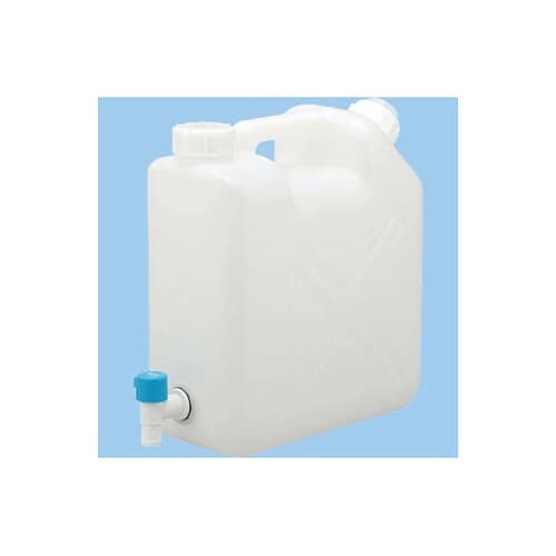 レバーコック付瓶 平角缶(2ヶ口)10L