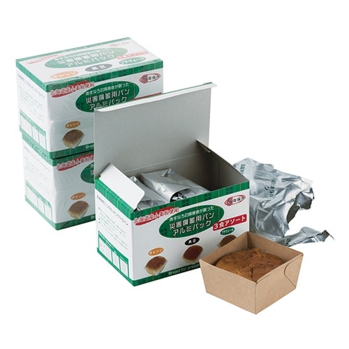 災害備蓄用パン アルミパック(3食アソー