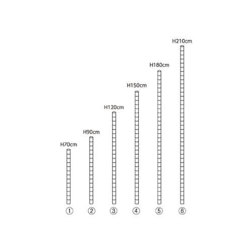 ワイヤーラックポールφ25.4mm H7