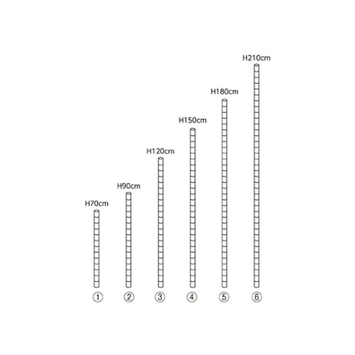 ワイヤーラックポールφ25.4mm H1