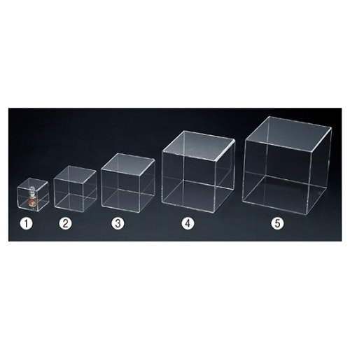 アクリル4面ボックス 透明 15cm角6