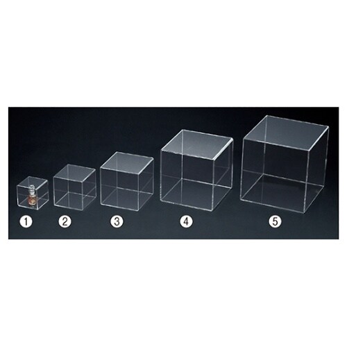 アクリル4面ボックス 透明 25cm角6