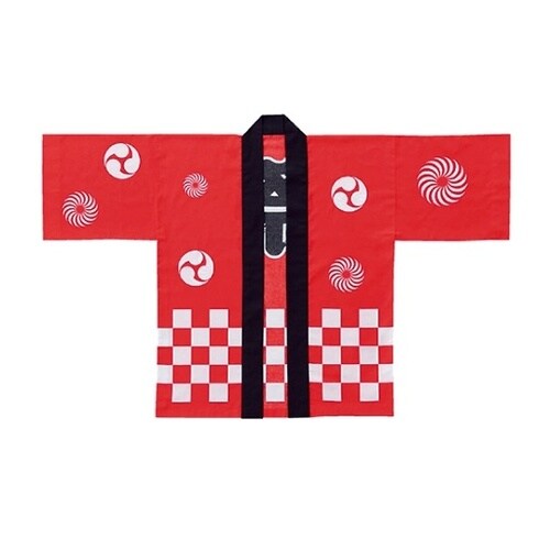 61−248−2−3 祭ハッピ 赤