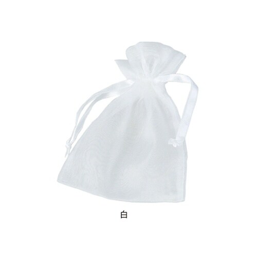 オーガンジーポーチ 白 LL 1セット(