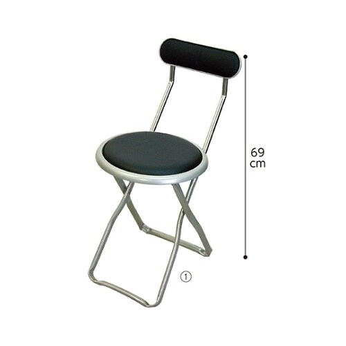 折りたたみ式キャプテンチェア ブラック