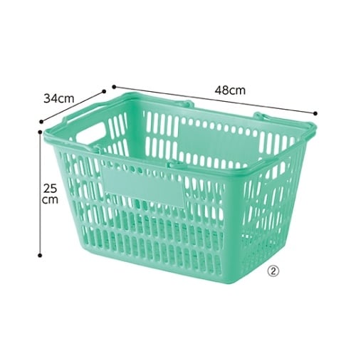 買物カゴ(28リットル) パステルグリー