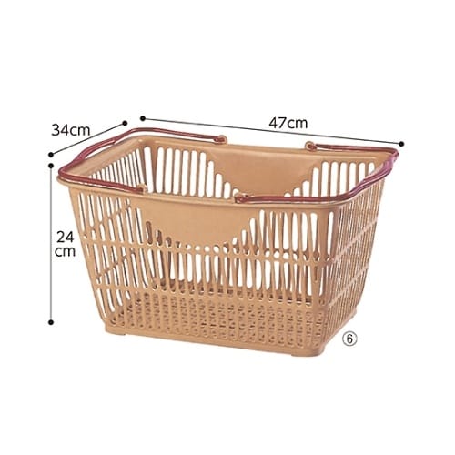 買物カゴ(28リットル) ベージュ 1セ