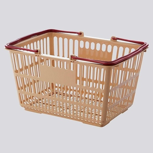 買物カゴ(18リットル) ベージュ 1セ