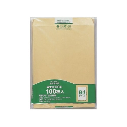 PK−108 再生紙クラフト封筒100枚