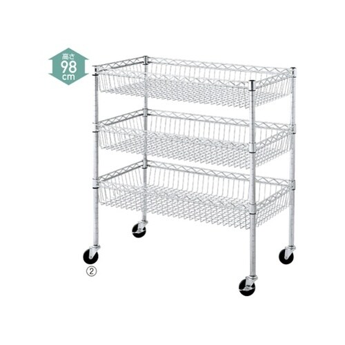 シェルフワゴン3段展開61−753−55