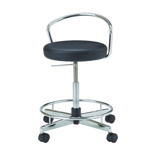 ECC2BK導電作業チェア背もたれあり黒