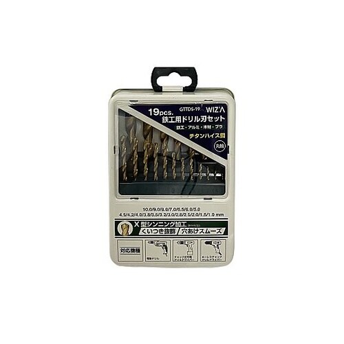 GTTDS−19鉄工ドリル刃チタンコート