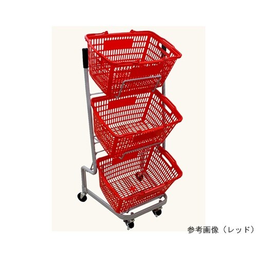 3段バスケットワゴン(カゴ3個付き) ダ