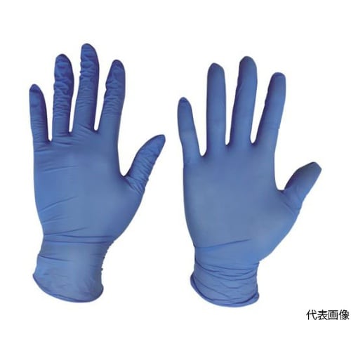 ニトリル使いきり手袋粉無250枚入ブルー