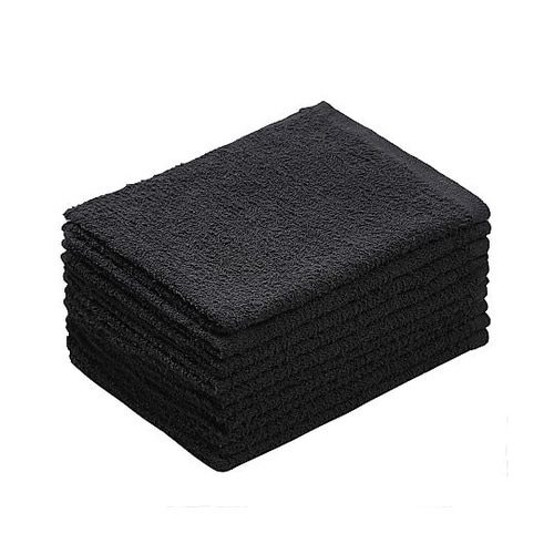 ダークカラーおしぼりタオル ブラック 1
