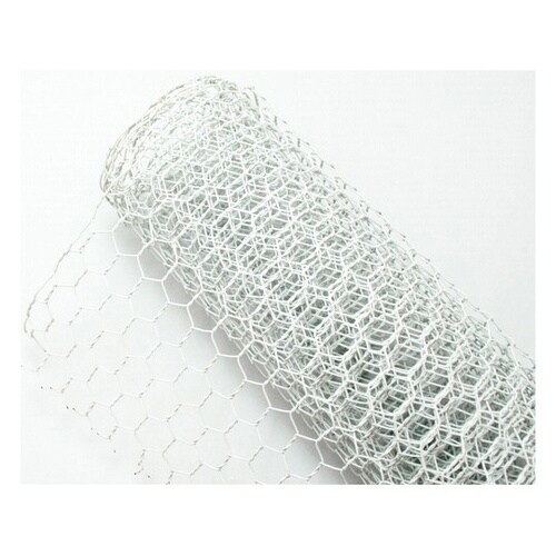 W078 ホワイト亀甲網 2m巻