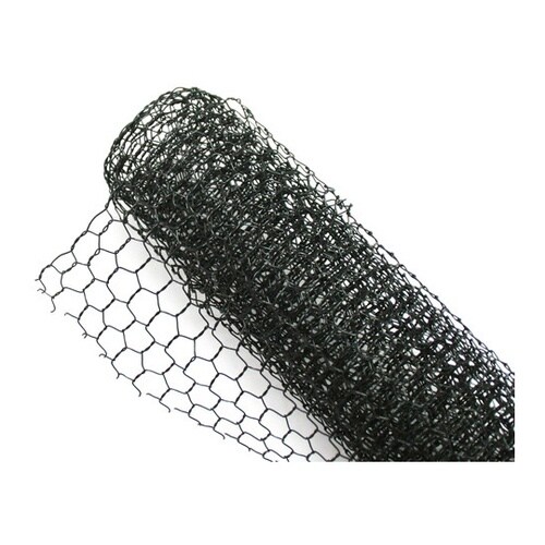 W079 ブラック亀甲網 2m巻