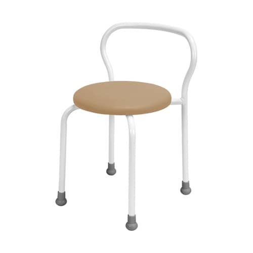 700−7418 丸椅子 背付きブラウン