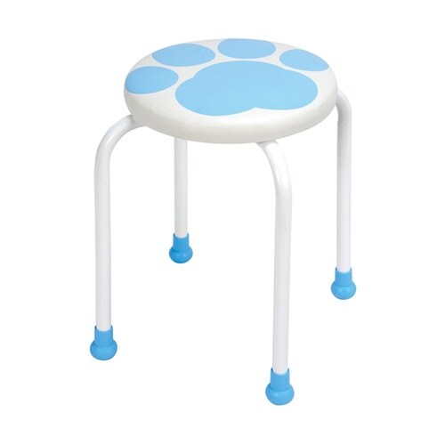 700−7603 丸椅子 肉球 ブルー