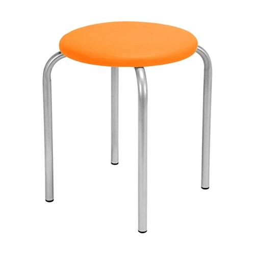 700−7515 丸椅子 カラーオレンジ