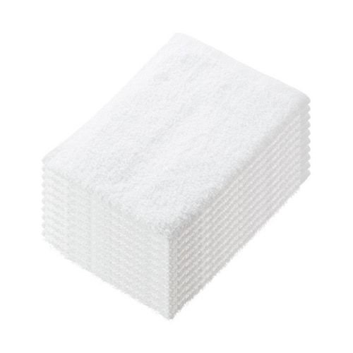 少し厚手のおしぼりタオル ホワイト 10