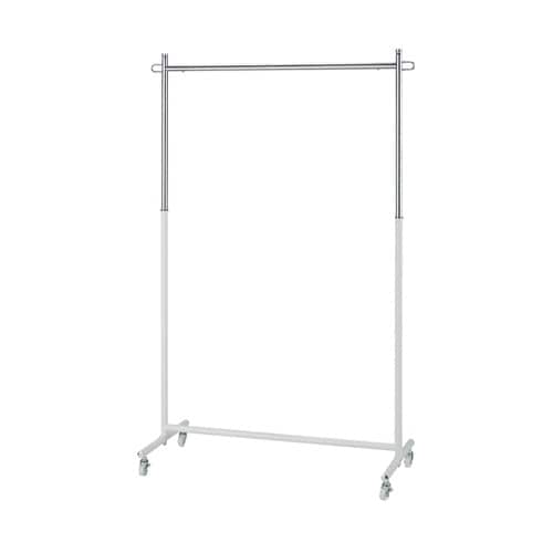 プッシュ式ハンガーラック 白 61−79