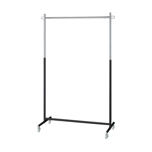 プッシュ式ハンガーラック 黒 61−79