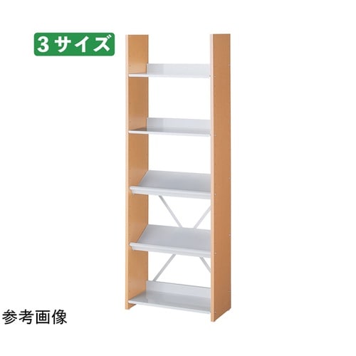 可動棚オープンラック5段 ナチュラル W