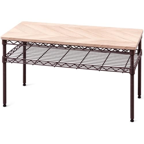 カラーメタルラック テーブル ブラウン