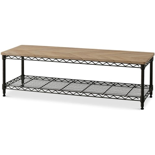 カラーメタルラック ローボード ブラウン