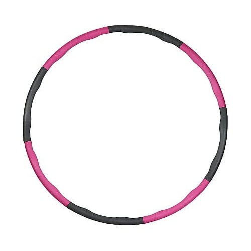 フィットネスフラフープ ピンク×グレー