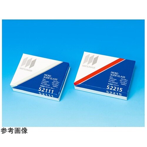 スライドグラス 水縁磨フロスト 1.2ー