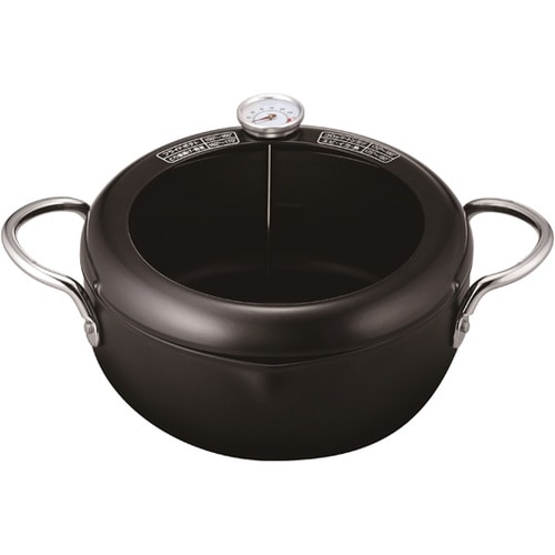 揚げづつみ温度計付両手天ぷら鍋 22cm