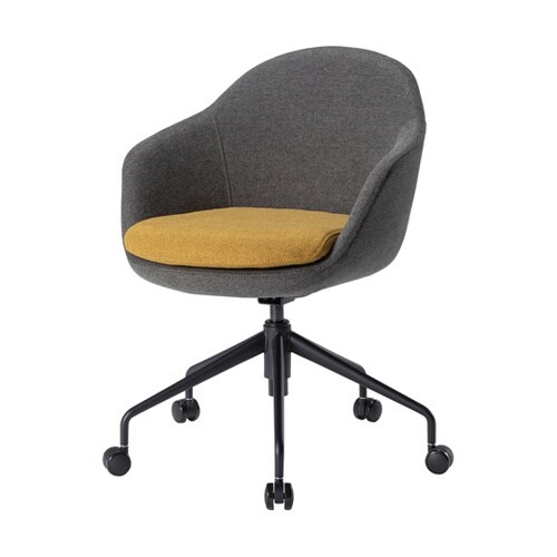 カジュアルタスクチェア グレー/イエロー