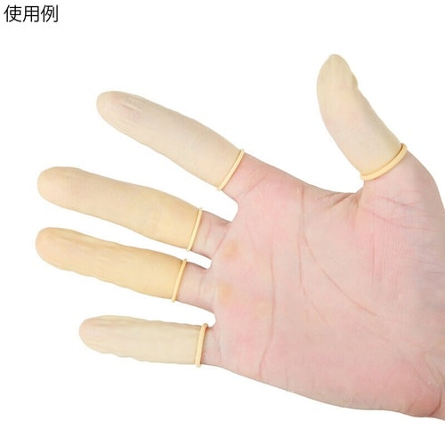 静電防止指サック フリーサイズ 黄 10