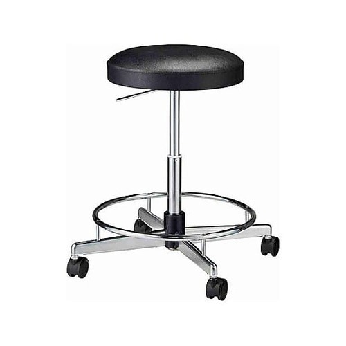 ワークチェアー(導電性・足掛付/ブラック