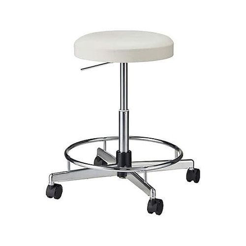 ワークチェアー(導電性・足掛付/ホワイト